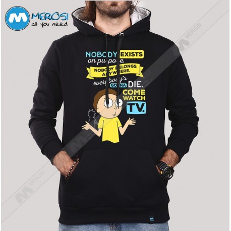 سویشرت کلاه دار Morty Nobody 