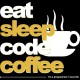 تیشرت eat sleep code coffee