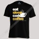 تیشرت eat sleep code coffee