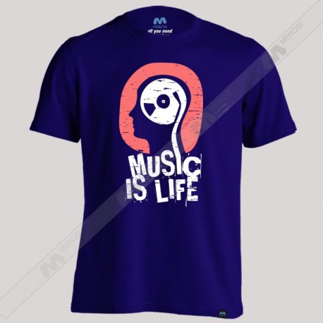 تیشرت Music is life 