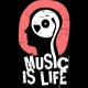 تیشرت Music is life 