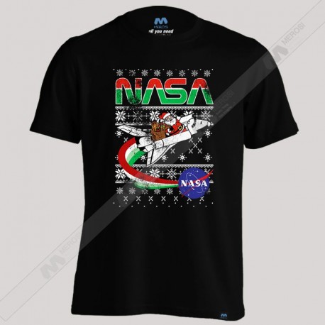 تیشرت Santa's Rocket Christmas Sweater 