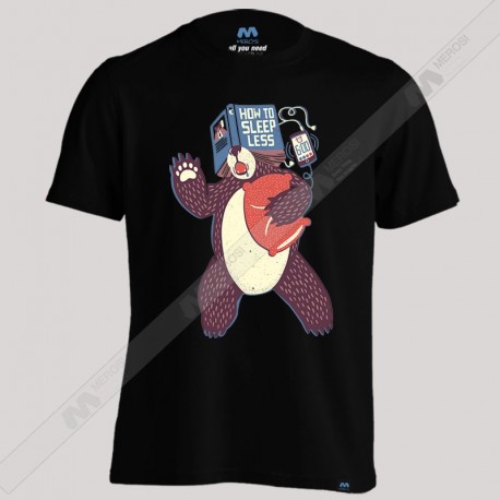 تیشرت How To Sleep Less Book 