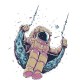 تیشرت Astronaut Swinging on the Moon 