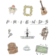 تیشرت طرح Friends Icons
