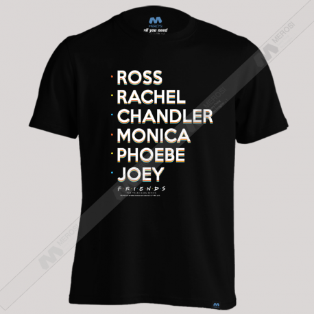 تیشرت طرح Friends Name Stack 