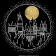 تیشرت طرح Harry Potter Hogwarts Line Art