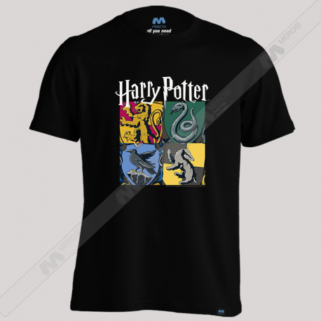 تیشرت طرح Harry Potter Hogwarts House Mashup 
