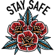 تیشرت طرح STAY SAFE