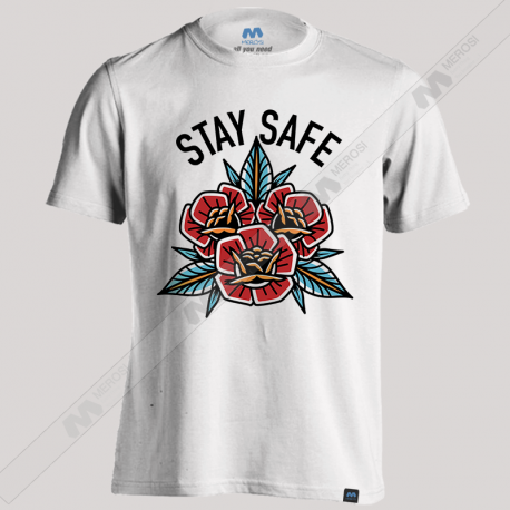 تیشرت طرح STAY SAFE