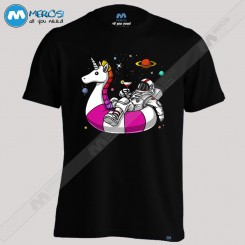 تیشرت Space Astronaut Riding Unicorn Float