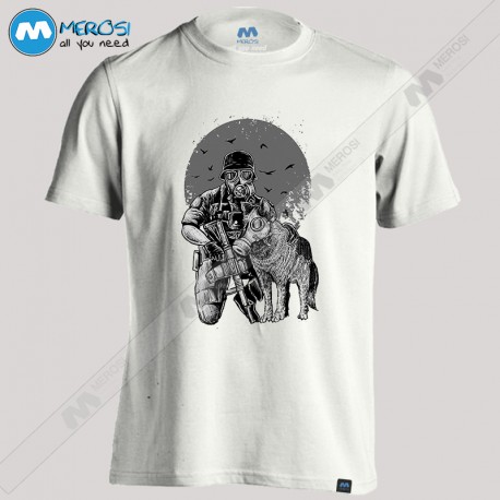 تیشرت Apocalypse team Soldier & Dog with Gas mask