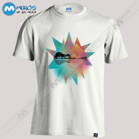 تیشرت Colorful Geometric Nature Guitar