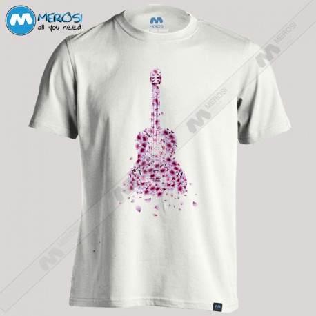 تیشرت Flowers Guitar - pink