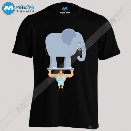 تیشرت Ancient athlete and elephant