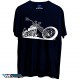 تیشرت Motorcycle, White on Dark