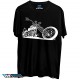 تیشرت Motorcycle, White on Dark