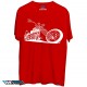 تیشرت Motorcycle, White on Dark