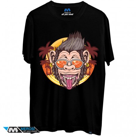 تی شرت طرح Crazy Monkey