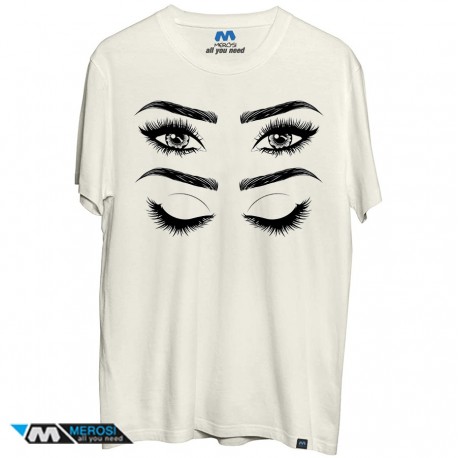 تیشرت Eyes with long eyelashes and brows