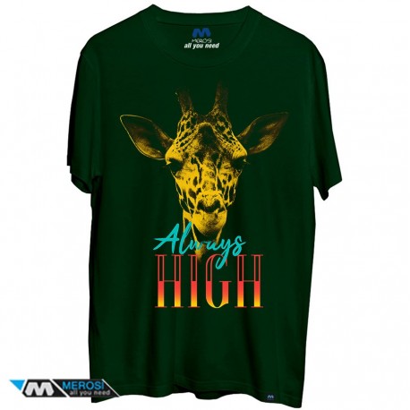 تیشرت Giraffe art always high cute streetwear