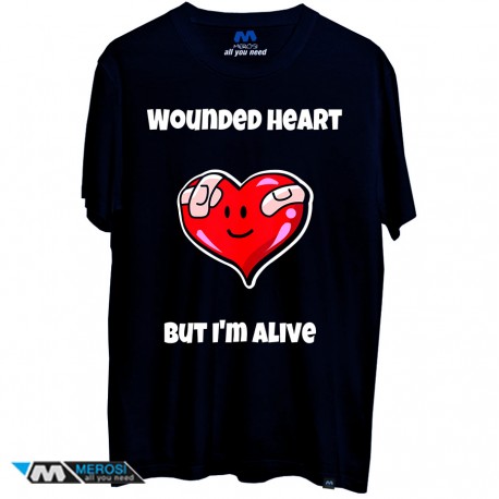 تیشرت MEME Wounded heart, but I'm alive