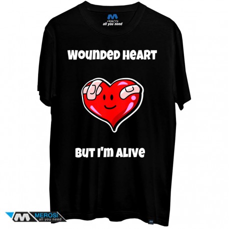 تیشرت MEME Wounded heart, but I'm alive