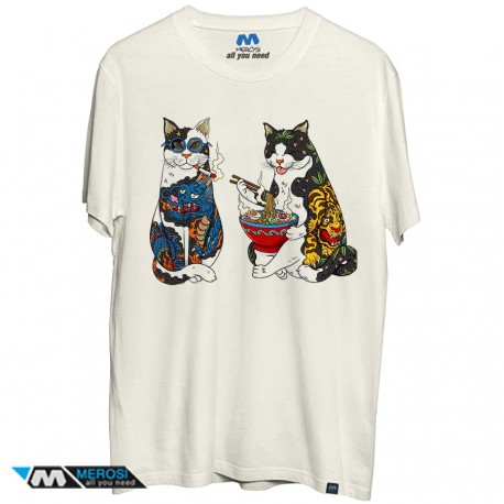 تیشرت Japanese art cats