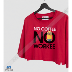 نیم تنه خفاشی دخترانه No Coffee No Work
