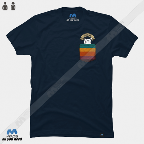 تیشرت Confused Cat Meme pocket