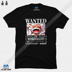 تیشرت One Piece - wanted dead or alive monkey d luffy