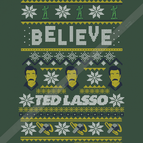تیشرت Ted Lasso Believe Christmas Sweater 