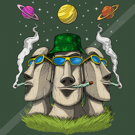 تیشرت Hippie Moai Heads