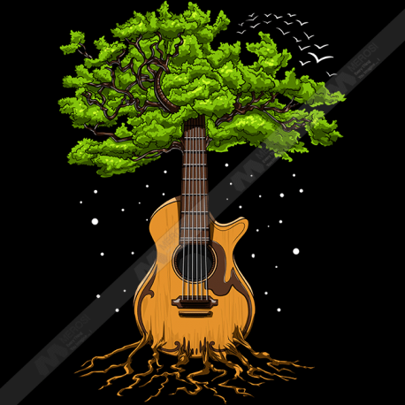 تیشرت Tree Of Life Acoustic Guitar