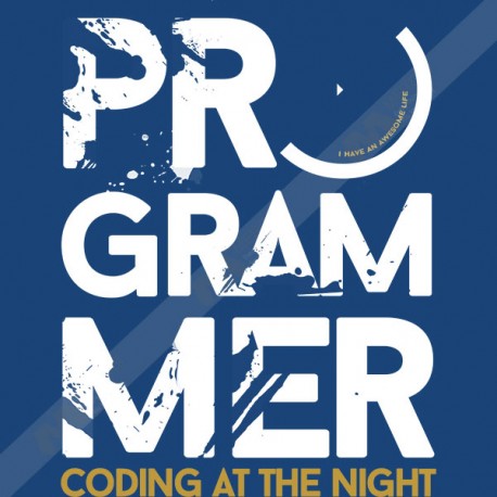 تیشرت programmer coding at the night