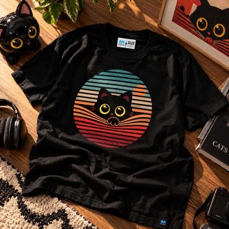 تیشرت Cat Tee Retro Style