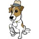 تیشرت طرح Cartoon Hipster Jack Russell 