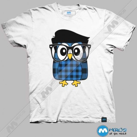 تیشرت طرح Owl Hipster 