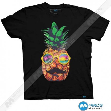 تیشرت طرح Sun Bathing Hipster Pineapple 