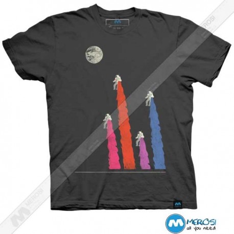تیشرت طرح Race to the Moon 
