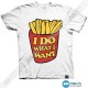 تیشرت طرح I do what I want french fries 