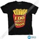 تیشرت طرح I do what I want french fries 