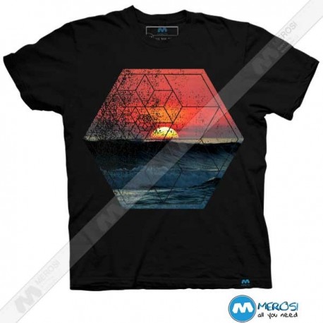تیشرت طرح Sunset At Sea 