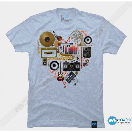 تیشرت طرح Music in Love 