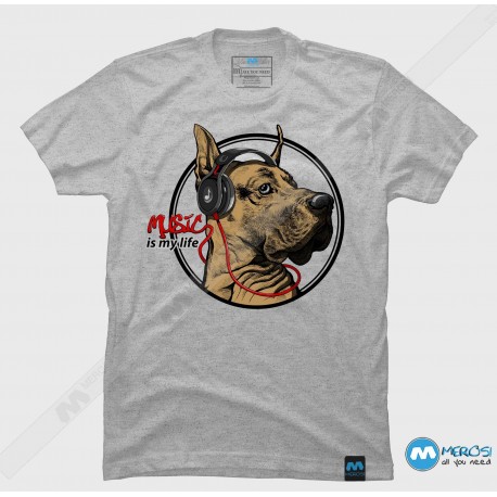 تیشرت طرح Music is my life 