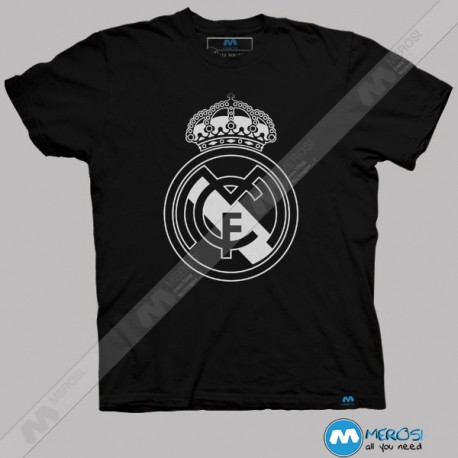 تیشرت لوگوی رئال مادرید Black & White