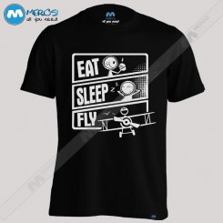 تیشرت طرح Eat Sleep Fly
