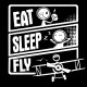 تیشرت طرح Eat Sleep Fly