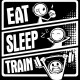 تیشرت طرح Eat Sleep Train