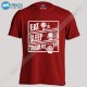 تیشرت طرح Eat Sleep Train